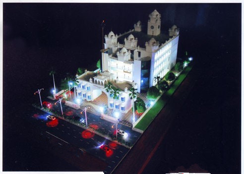 China Kundenspezifischer architektonischer vorbildlicher Miniaturhersteller, Gurudwara-Modellbau beleuchtend fournisseur