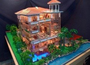 China architektonischer vorbildlicher Hersteller des Landhaus-3D, dauerhafte Beleuchtungs-Modellbau-Herstellung fournisseur