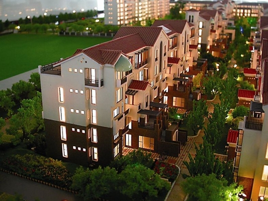 China Hobbys bildet das Modellmusterhaus aus, das PVC-ABS und -acryl errichtet fournisseur