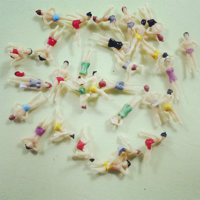 China 1.8cm stellen bunte Architekturmodellbau-Leute, das 1:100, das Schwimmen malt, für errichtenden Plan dar fournisseur