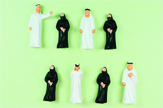China 1:50 Eisenbahn-Architekturmodellbau-Leute gemalter Araber Abbildung 4.0cm fournisseur