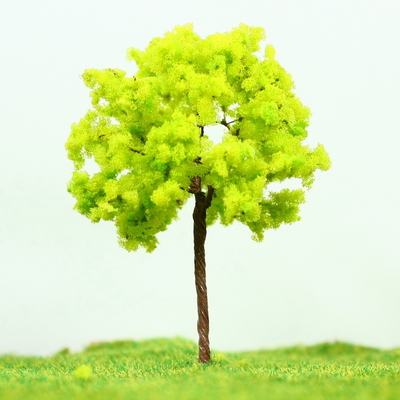 China Bahnhof Layout Miniatur Modell Bäume gelb Green Street Draht Baum 7 cm fournisseur