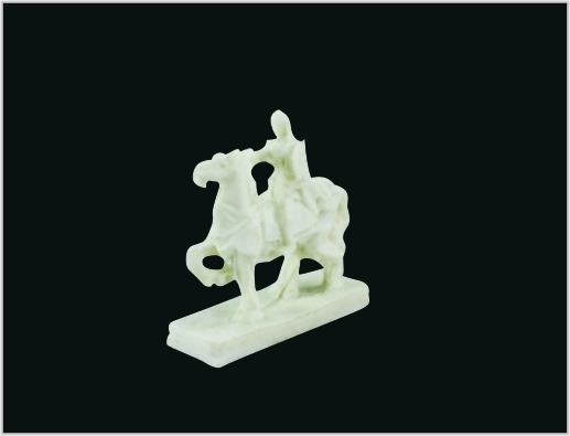 China MD06 Jade Weiß Skulptur 3D Skala Modell Cavalier 3 * 3,2 cm fournisseur