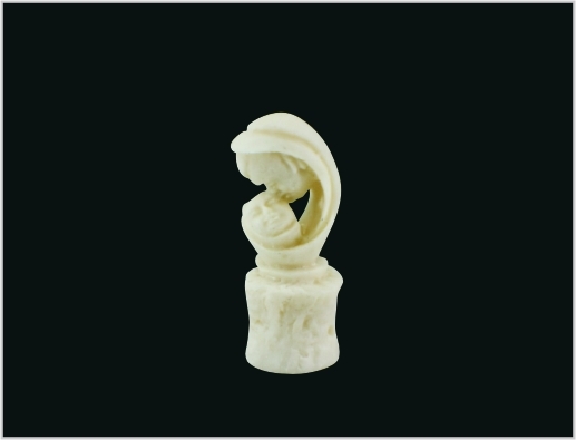 China Jade Weiß Desktop Skulptur 3D Scale Model Mutter und Sohn 1,5 * 4 cm MD11 fournisseur