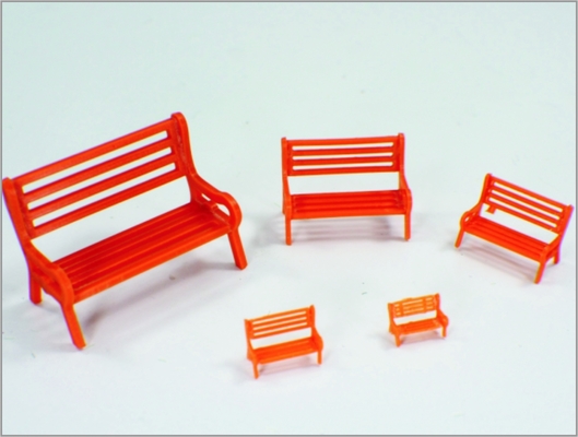 China Y30-01 1:30 Custom Scale Model Zug Layouts rot Kunststoff 3D Park Stühle fournisseur