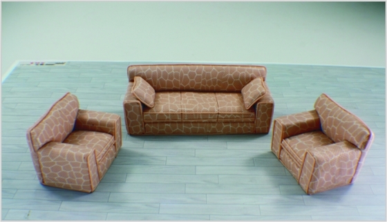 China SF103 1:20 / 1:25 / 1:30 / 1:50 / 75 / Custom Architektur Modell Möbel Sofa von 1:100 fournisseur