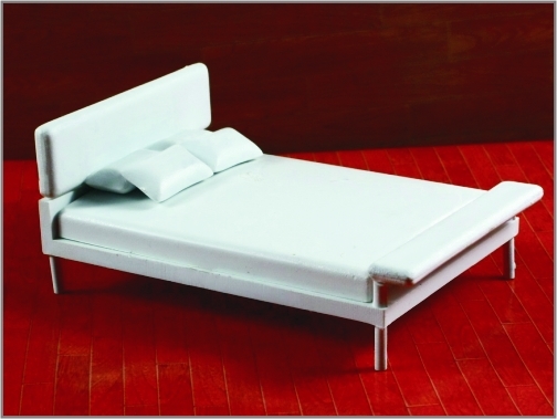 China OEM architektonische Haus Modell Möbel Thoth moderne Double Bed 1:20 / 1:25 / 1:30 fournisseur