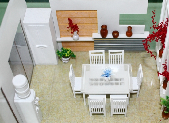 China Miniatur architektonische 3D Modelle Home Interior Esszimmer fournisseur