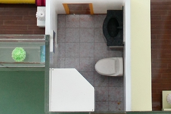 China Miniatur Maßstab Modelle Gebäude Haus WC Architekturentwurf fournisseur