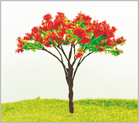 China 9cm Freizeitpark-Modell-rotes Metallvorbildliche Miniaturbäume fournisseur