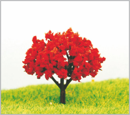 China 4.5cm Architekturplastikvorbildliche Miniaturbäume in handgemachtem mit Rot fournisseur