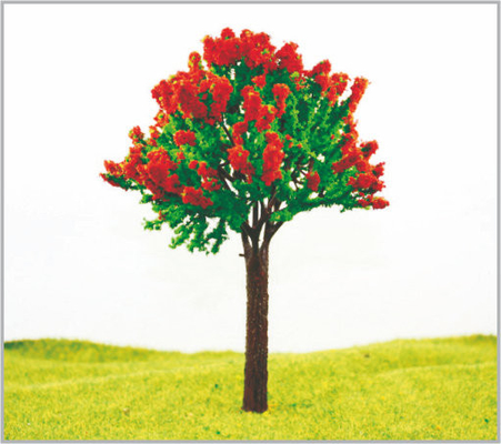 China Kundenspezifische rote Architektur-16cm Plastikvorbildliche Miniaturbäume fournisseur