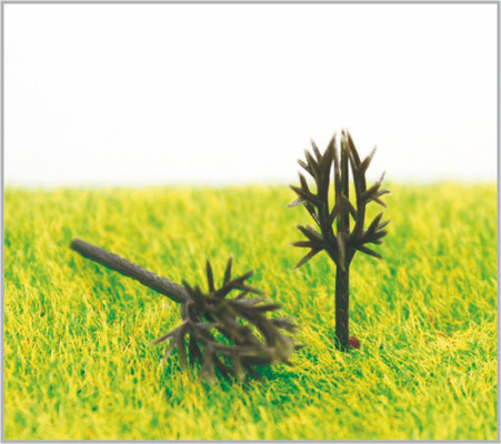 China G35 Spur HO Eisenbahn Layout Miniatur Modell Bäume am Straßenrand Kunststoff-Stäbchen Baum 3,5 cm fournisseur