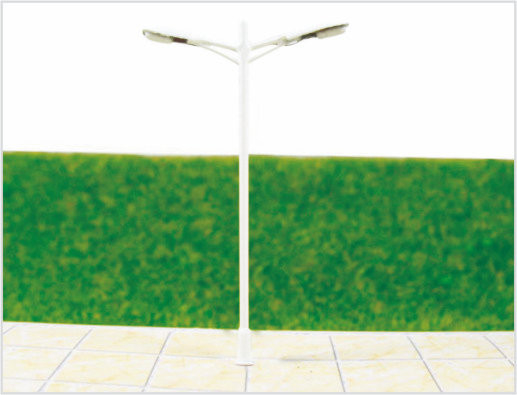 China T33 6V zweiköpfigen leuchtende Street Kunststoff Modell Laternenpfahl für Zug Spur-Layout 7,5 cm fournisseur