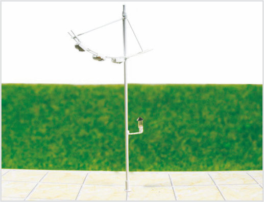 China OEM 6V leuchtende Street Modell Laternenpfahl 6,5 cm für Zug Layout fournisseur