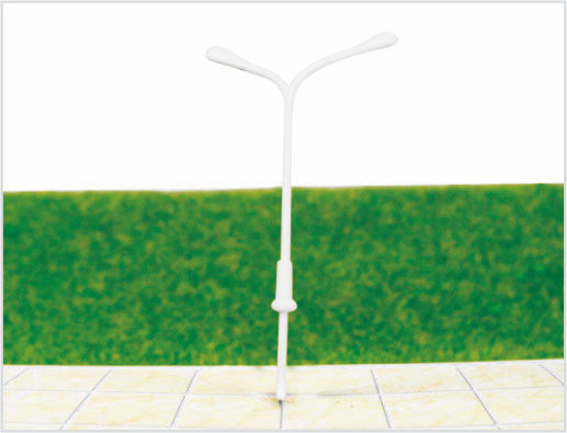 China ML1000 Custom 6V doppelköpfigen Garden Lights Kunststoff Modell Laterne für Eisenbahn-Layouts fournisseur