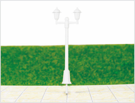 China M1736 Custom 6V doppelköpfigen Garden Lights Kunststoff Modell Laterne für Eisenbahn-Layouts fournisseur