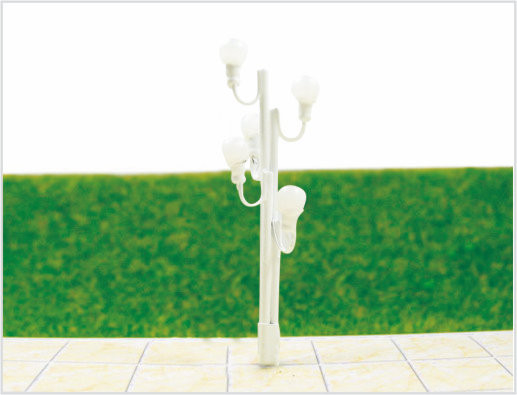 China T78 6V zweiköpfigen Street Kunststoff Modell Laternenpfahl für Zug Spur-Layout 7 cm fournisseur