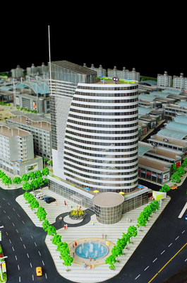 Architektonischer vorbildlicher Miniaturhersteller-Miniaturgebäude modelliert Kupfer fournisseur