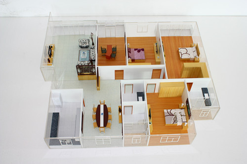 Schöner architektonischer vorbildlicher Innenhersteller mit Tabellen-Stand für Haus-Plan fournisseur