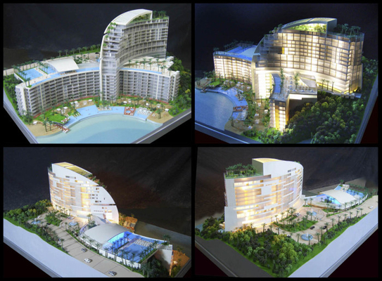 Strand-Landhaus-architektonischer vorbildlicher Miniaturhersteller, Tourismus-Planungs-Modell-Herstellung fournisseur