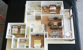 Wohngebäude-architektonischer vorbildlicher Miniaturhersteller mit Tabellen-Stand fournisseur