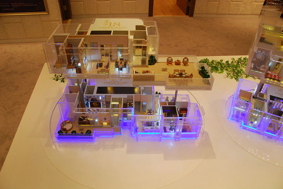 Wohngebäude-architektonischer vorbildlicher Miniaturhersteller mit Tabellen-Stand fournisseur