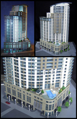 Architektonischer vorbildlicher Kristallhersteller 3D schön für das Errichten/die vorbildlichen Gebäude fournisseur