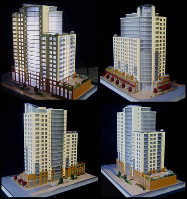 Architektonischer vorbildlicher Kristallhersteller 3D schön für das Errichten/die vorbildlichen Gebäude fournisseur