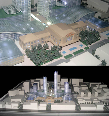 Architektonischer vorbildlicher Hersteller Miniaturportable für Bus-/Bahnhofs-Plan fournisseur