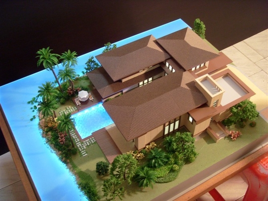 Einfarbiger architektonischer vorbildlicher Miniaturhersteller 3D schön mit ABS Plastik fournisseur
