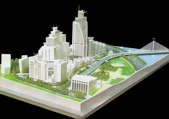 Geschäftsmittelgebäude-architektonischer vorbildlicher Hersteller 3D schön mit Klimamaterialien fournisseur