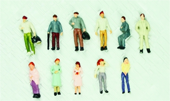 1:100 malten Architekturmodellbaumaterialien/Modell Leute Action-Figur 1.8cm fournisseur