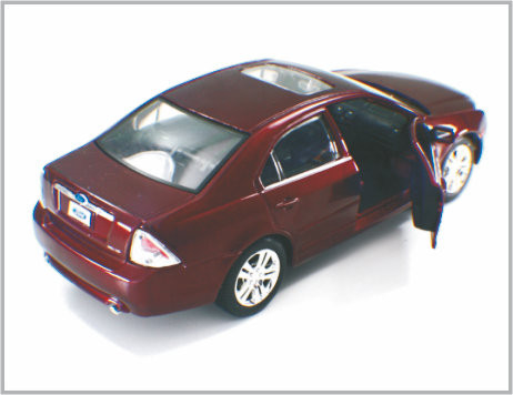 Druckgegossene Legierungs-dunkelrote kundenspezifische Modellbau-Auto-Ford-Minifusion 2006 als Geschenk fournisseur
