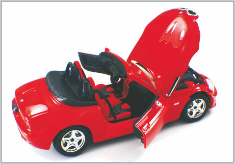 1/24 druckgegossener Legierungs-roter kundenspezifischer Modellbau-Autos BMW-offener Tourenwagen als nach Hause Decoratio fournisseur