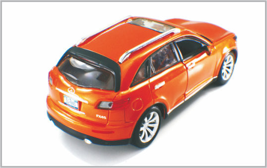 1/24 druckgegossene Legierungs-orangerote kundenspezifische Modellbau-Autos Infiniti als nach Hause Decoratio fournisseur