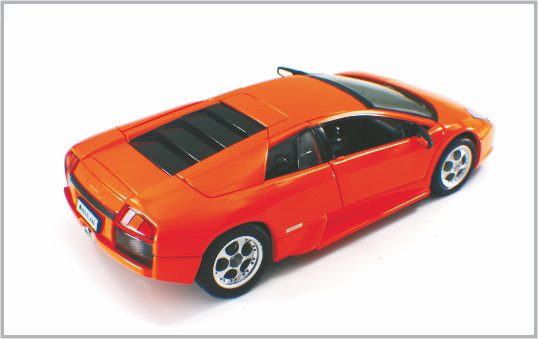 1/24 goss Legierungs-orangerotes kundenspezifisches Modellbau-Autos Lamboighini-murcielag Decoratio druck fournisseur