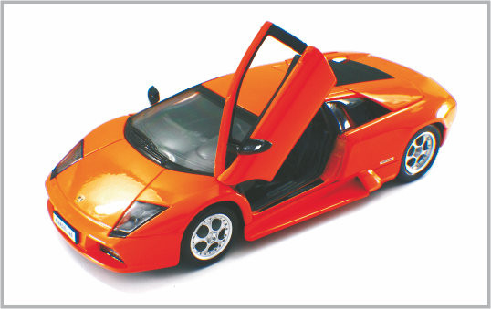 1/24 goss Legierungs-orangerotes kundenspezifisches Modellbau-Autos Lamboighini-murcielag Decoratio druck fournisseur