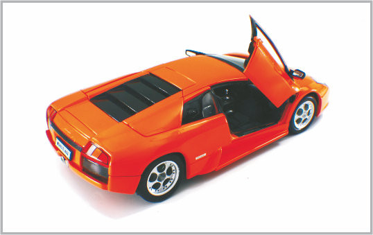 1/24 goss Legierungs-orangerotes kundenspezifisches Modellbau-Autos Lamboighini-murcielag Decoratio druck fournisseur