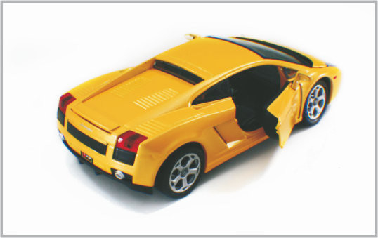 1/24 goss Legierungs-gelbe kundenspezifische Modellbau-Autos LamboighiniGallardo als Sammlung druck fournisseur