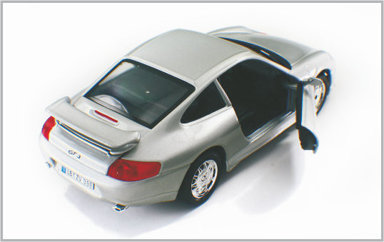 1/24 goss Legierungs-silbrige weiße kundenspezifische Modellbau-Autos Porsche GT3 als nach Hause Decoratio druck fournisseur