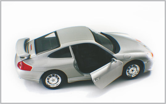 1/24 goss Legierungs-silbrige weiße kundenspezifische Modellbau-Autos Porsche GT3 als nach Hause Decoratio druck fournisseur