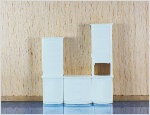 1025-01 Weiß architektonische Scale Modell Möbel Home Design G Skala TV-Schrank-Modell fournisseur