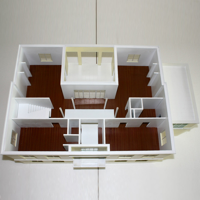 Handelsgebäude-Miniaturarchitekturmodell-Plan-Holz-Basis fournisseur